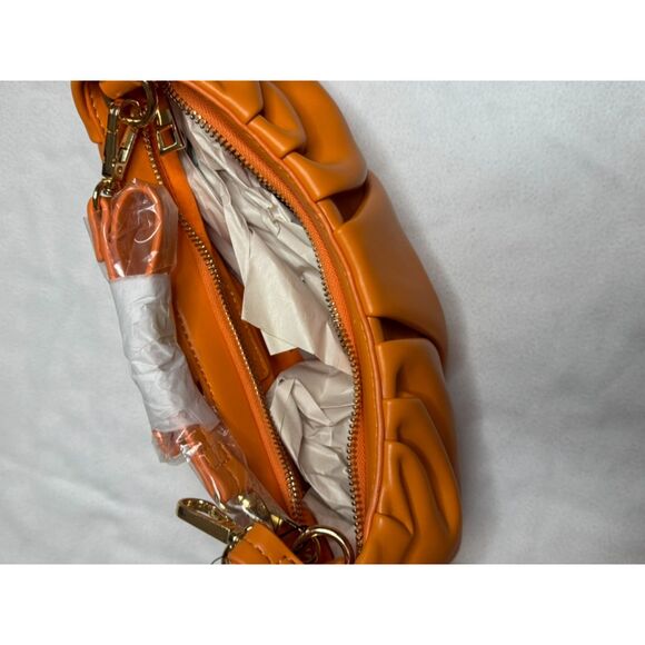 The Drop Soft Ruched Wristlet – Orange – NWT - Picture 3 of 3